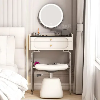 Роскошный туалетный столик с выдвижным ящиком для девочек Белая одежда Современный классический стол Спальня Хранение Домашняя прическа De Chambre Украшение