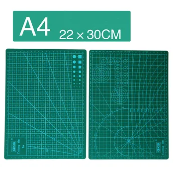 Самовосстанавливающийся коврик для резки, формат A4 для резки ПВХ Двусторонний нескользящий сетчатый вращающийся коврик для резки шитья ремесла обрезка фотографий