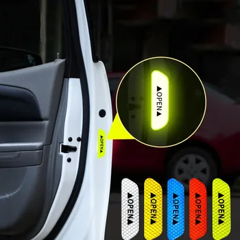 Светоотражающие наклейки на двери автомобиля, светоотражающие ленты, предупреждающие о безопасном открытии, автомобильные аксессуары, светоотражающие наклейки для интерьера и экстерьера