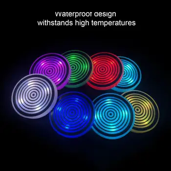  Семицветный автоматический цикл Яркий автомобильный светодиодный датчик воды Сенсорный переключатель Улучшение авто с яркими цветами Интеллектуальный