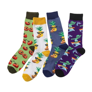 Симпатичные повседневные носки-трубки Мультяшные дышащие хлопчатобумажные носки для ежедневных покупок Wea