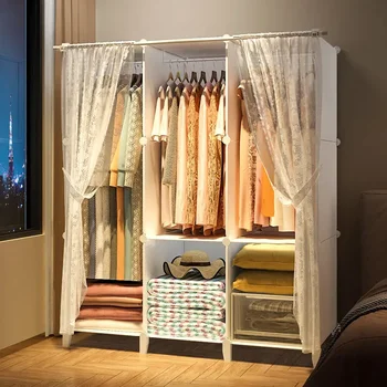 современный шкаф спальня мебель для одежды органайзер стеллаж пластиковые шкафы для хранения пыли простота складной шкафчик