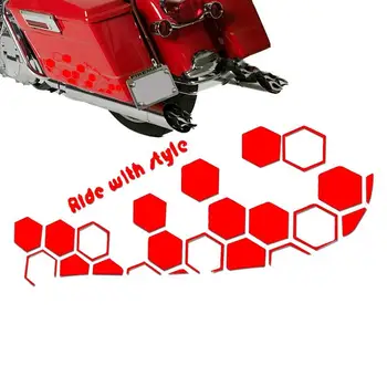 Сотовые наклейки для мотоциклов Светоотражающие наклейки и наклейки для мотоциклов Шестиугольная решетчатая форма Прочный водонепроницаемый