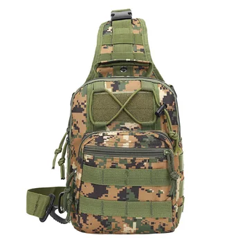 Тактическая военная сумка через плечо 600D Водонепроницаемая маленькая нагрудная сумка Oxford На открытом воздухе Спортивный рюкзак для охоты Пешие прогулки Кемпинг