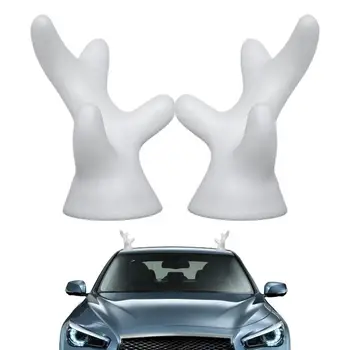  Украшение крыши автомобиля 3D Олень Автомобильные наклейки Наклейка на бампер 3D Рога дьявола Милый Автомобильный Декор Защита от столкновений Универсальный