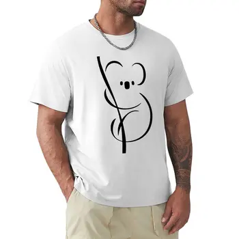 футболка фирменная футболка Koala | Футболка с минимальным дизайном чернил летний топ футболки для мальчиков футболки мужские футболки повседневные топ-футболки