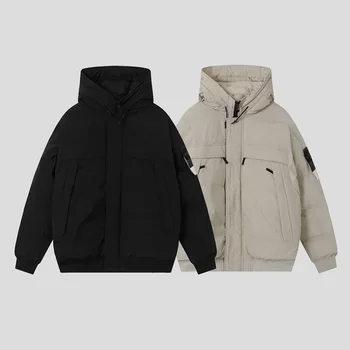 Хлопчатобумажная куртка итальянского модного бренда cp badge для зимнего тепла и ветрозащитного хлопкового пальто
