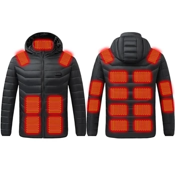  Хлопчатобумажная куртка с электрическим подогревом Four Control 21-зонное зимнее пальто с питанием от батареи